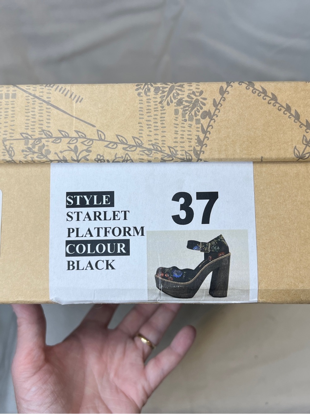 EUC Free People Starlet Platform Brocade Mary Jane’s. Women’s size 37 - Picture 9 of 9